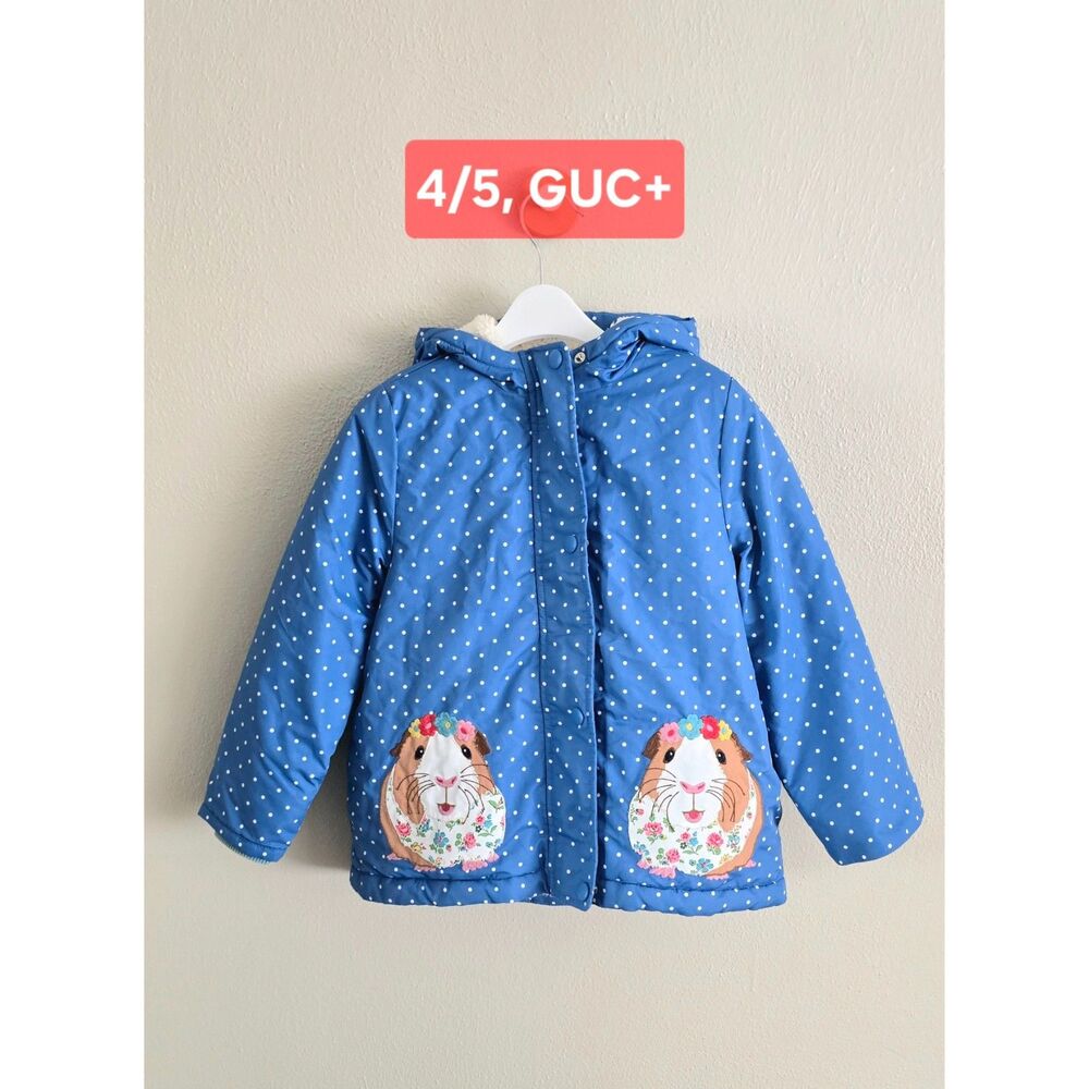 GUC++ Mini Boden Polka Dot Guinea Pig Anorak, Sz 4/5